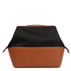 Southern Living Canvas Cosmetic Case in Brown and Tan
